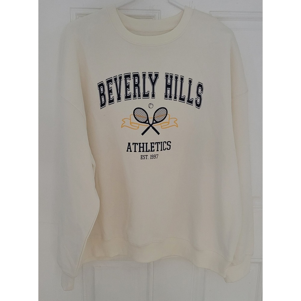 Beverly Hills Athletics Cream Graphic Sweatshirt